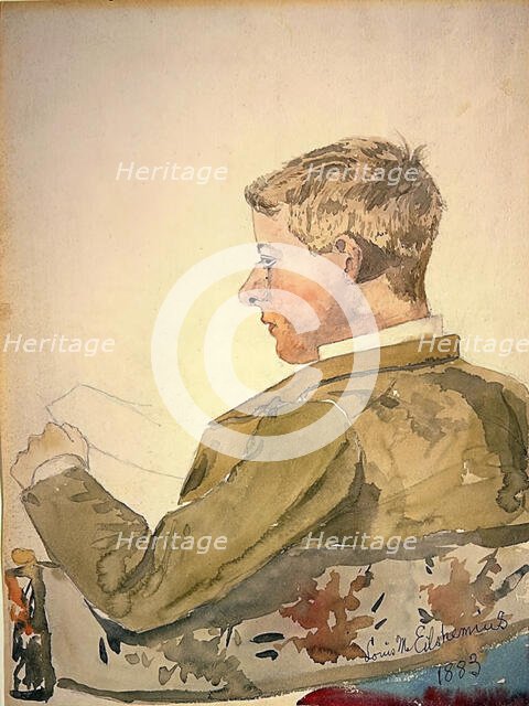 Portrait Of Fellow Student At Cornell, 1883. Creator: Louis Michel Eilshemius.