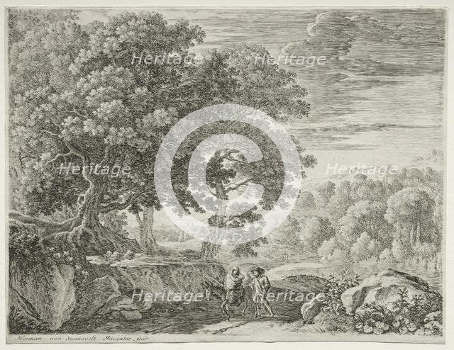 The Flight into Egypt: The Holy Family. Creator: Herman van Swanevelt (Dutch, c. 1600-1655).