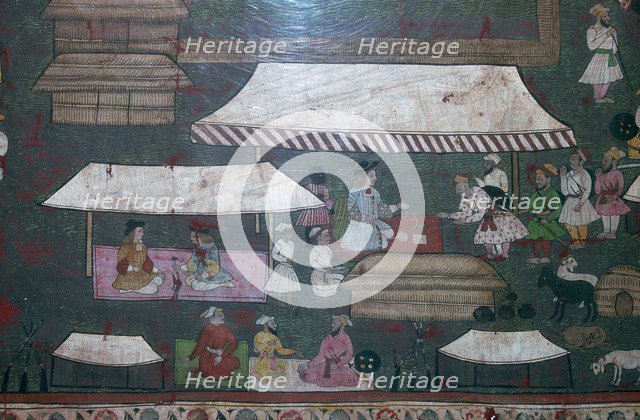 European and Indian merchants in Delhi, 17th century. Artist: Unknown