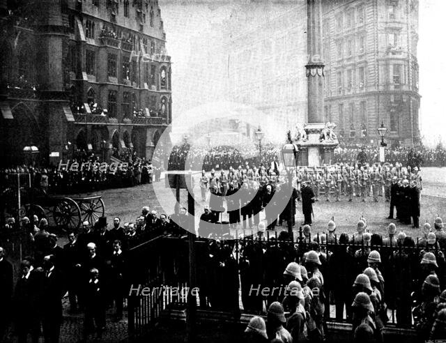 The Funeral of Mr. Gladstone: ...chief mourners, ...private secretaries and physicians, 1898. Creator: SB Bolas & Co.
