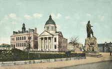 'Free Library Free S Church & Wallace Statue - Aberdeen', 1900s. Creator: Unknown.
