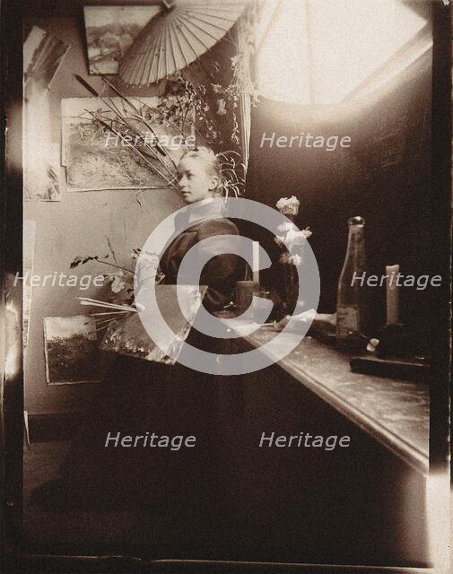 Hilma af Klint at the Kungliga Akademien in Stockholm, 1885. Creator: Anonymous.