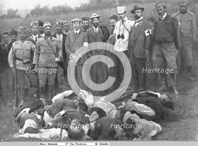 'La Serbie Martyre; Jeunes garcons serbes de 13 a 15 ans massacres', 1914 Creator: Unknown.