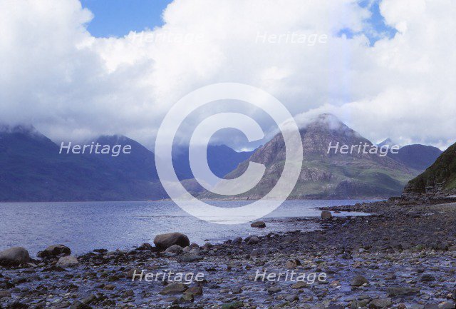 The Black Cuillins across Loch Scavaig, Isle of Skye, Scotland, 20th century. Artist: CM Dixon.