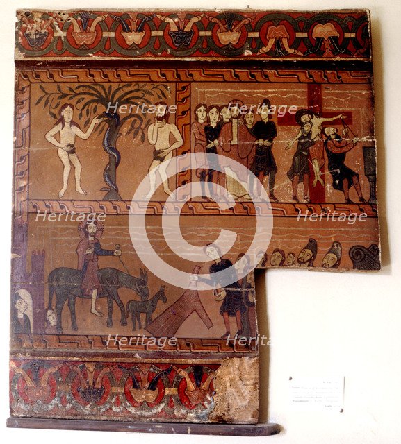 Table of 12th century from Sagas with Adam and Eve and the death of Christ.