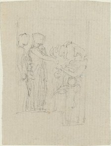 Beggars at a Door (Study for the Yarborough Monument), c. 1803/1806. Creator: John Flaxman.