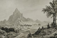 View of the city of Yerevan, Armenia, 1838. Creator: Vanderburch.