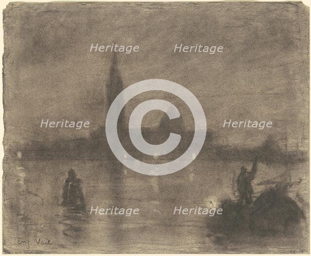 Evening, San Giorgio Maggiore, Venice, c. 1900-1920. Creator: Eugene Laurent Vail.