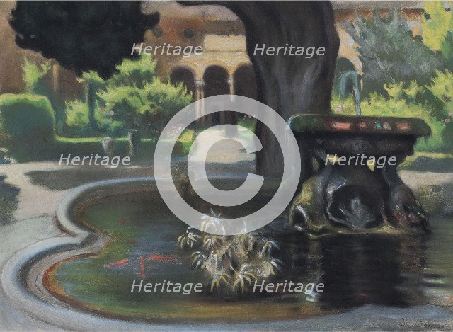 The Courtyard with the Fountain , 1924.