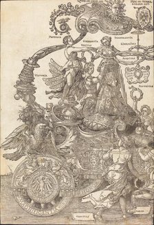 The Triumphal Chariot of Maximilian I (The Great Triumphal Car) [plate 1 of 8], 1523 (Latin ed.). Creator: Albrecht Durer.