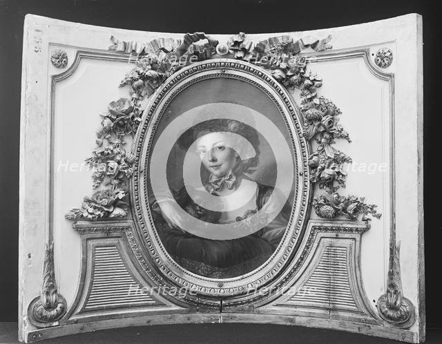 Woman with a dog (one of a set), 1770-90. Creator: French Painter , ca. 1775 .