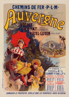 Affiche pour la Compagnie P.-L.-M. "L'Auvergne", c1899. Creator: Jules Cheret.