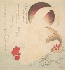 Rising Sun and a Cock and a Hen, ca. 1800. Creator: Totoya Hokkei.