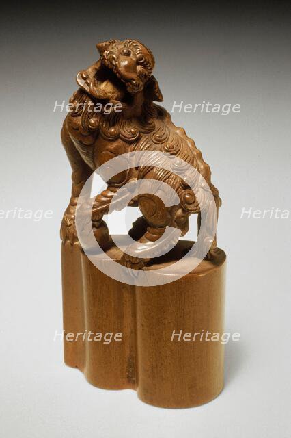 Seal Carved as Chinese Lion, Late 19th century. Creator: Unknown.