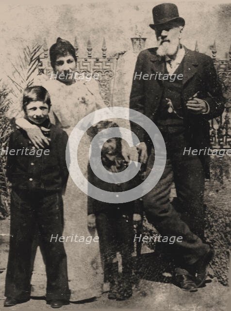 Giorgio de Chirico, mother Gemma, father Evaristo and brother Andrea, Volos, 1897. Creator: Unknown photographer.