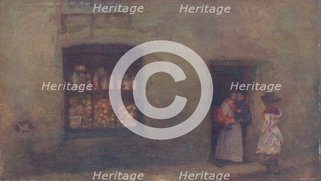 'An Orange Note: Sweet Shop', 1884, (1904). Artist: James Abbott McNeill Whistler.