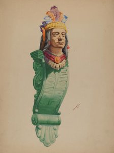 Iron Indian Head, 1937. Creator: Charles Moss.