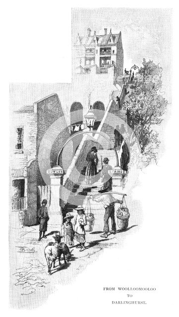 From Woolloomooloo to Darlinghurst, Sydney, New South Wales, Australia, 1886.Artist: Frederic B Schell