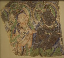 Two Adoring Bodhisattvas, 4th-6th century. Creator: Unknown.