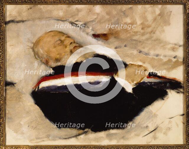 Portrait of Francois Vincent Raspail (1794-1878), chemist and politician, on his deathbed, c1873-188 Creator: Unknown.