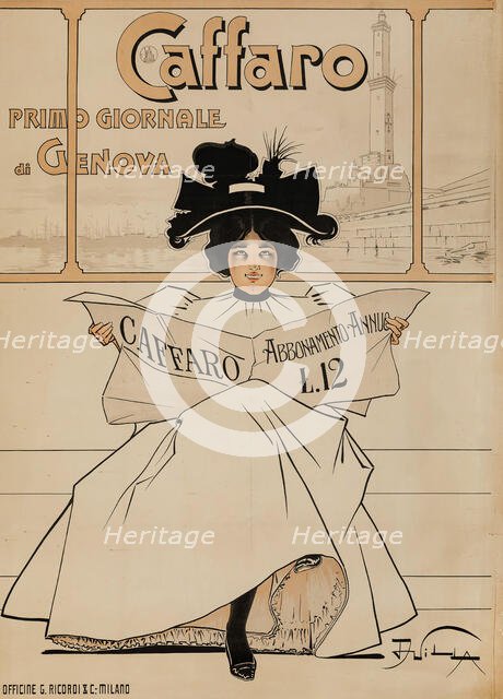 Caffaro, Primo Giornale Di Genova , 1897. Creator: Villa, Aleardo (1865-1906).
