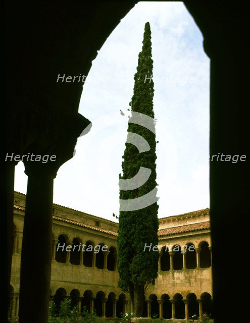 Detail of the cloister of the Monastery of Santo Domingo de Silos.
