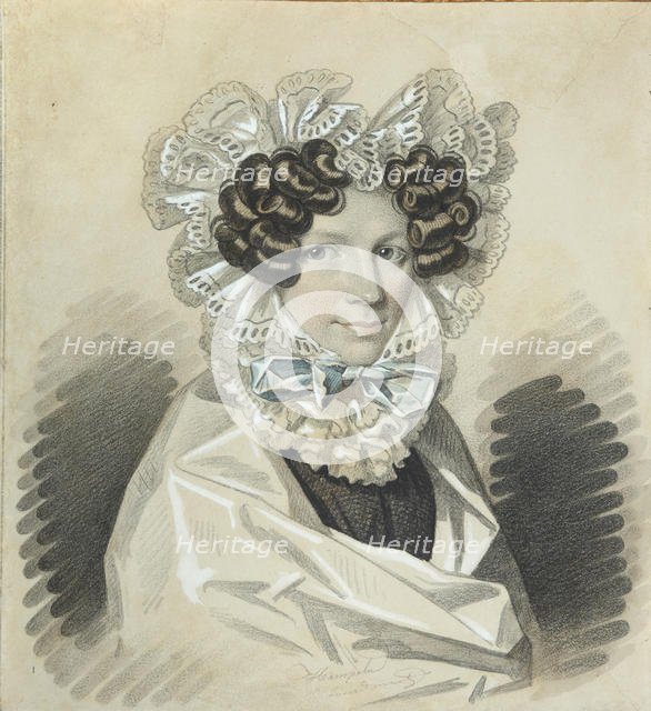 Portrait of Sofia Kharitonovna Mudrova (1786-1833), 1820s. Creator: Hampeln, Carl, von (1794-after 1880).