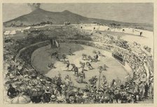 Italy. The Festival of Pompei, The circus of gladiators , 1884. Creator: Auguste Louis Lepère (French, 1849-1918).