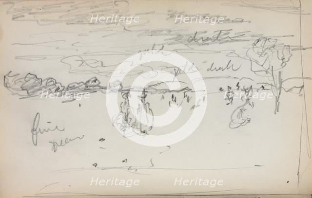 Italian Sketchbook: Landscape (page 57), 1898-1899. Creator: Maurice Prendergast (American, 1858-1924).