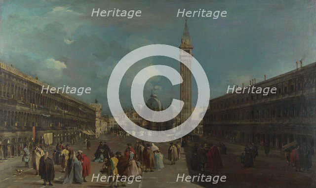 Venice, Piazza San Marco, ca 1760. Artist: Guardi, Francesco (1712-1793)