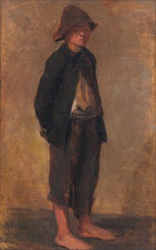 Study of a standing boy, c1900. Creator: Elemír Halász-Hradil.