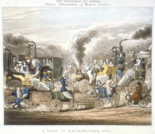 'The Progress of Steam. A View in Regent's Park, 1831', 1828. Artist: Unknown