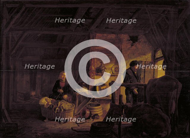 Interior of a Cottage, 1638-1672. Creator: Govert Dircksz. Camphuysen.