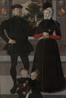 Thomas Gerritszn Doesburch and Claesje Hendricksdr Roeclaes with their Daughters, 1559. Creator: Anon.