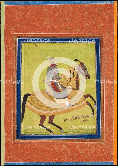 Prince Azam Shah on Horseback. Artist: Indian Art  