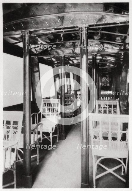 Passenger cabin of Zeppelin LZ7 'Deutschland I', 1909 (1933). Artist: Unknown