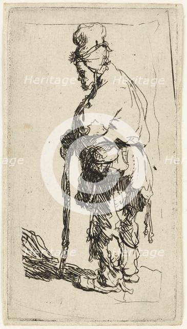 Beggar leaning on a stick, c.1630. Creator: Rembrandt Harmensz van Rijn.