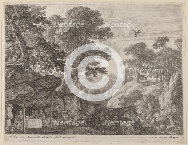 Saint Paul and Saint Anthony by the Entrance to the Cave. Creator: Herman van Swanevelt.