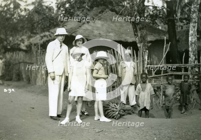 Group portrait of Europeans and locals, Sierra Leone, 20th century. Artist: Unknown