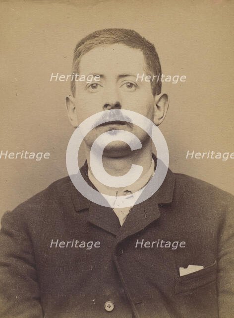 Fournier. émile, Christophe. 26 ans, né à St-Martial (Creuse). Serrurier. Vol. 13/3/94., 1894. Creator: Alphonse Bertillon.