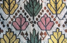 Detail of a Bandolier bag displaying 19th century woven beadwork, 19th century. Artist: Unknown