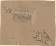Study of a Right Arm and a Left Hand. Creator: Benjamin West.
