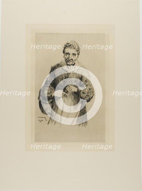 Old Woman with Basket, 1878. Creator: Gaston la Touche.