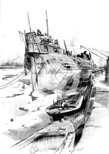 Breaking up the Old "Benbow", 1895. Creator: Unknown.