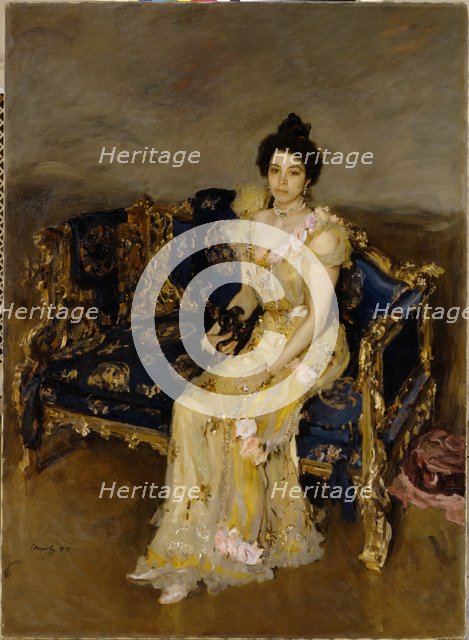 Portrait of Sofia Botkina, 1899. Artist: Serov, Valentin Alexandrovich (1865-1911)