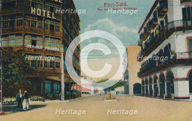 'Port-Said. Rue de l'Eastern Exchange', c1900. Artist: Unknown.