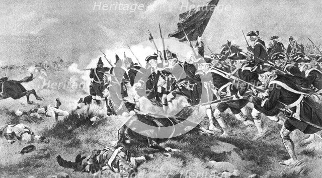 The Battle of Dettingen, 16 June 1743, (1910). Artist: Unknown