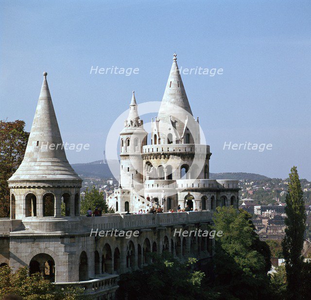 The Fisherman's Bastion on Castle Hill in Budapest. Artist: Unknown