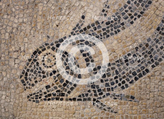 Mosaic, Great Witcombe Roman Villa, Gloucestershire, 2018. Creator: James O Davies.