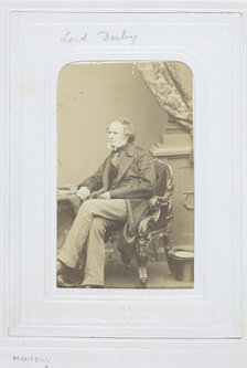 The Earl of Derby, 1860-69. Creator: John Jabez Edwin Mayall.